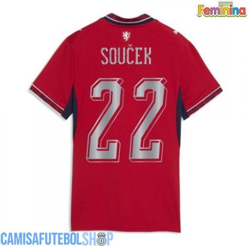 Camisa de time de futebol República Checa Tomas Soucek #22 Replicas 1º Equipamento Feminina Mundo 2026 Manga Curta